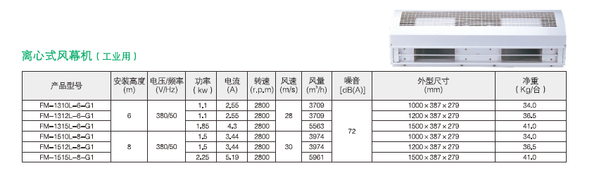 離心式風(fēng)幕機